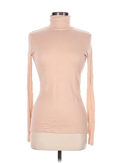Pre-owned Equipment Long Sleeve Turtleneck In Tan