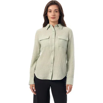 Equipment Long Sleeve Utility Shirt In Green