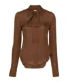 Equipment Graysen Silk Shirt In Brown