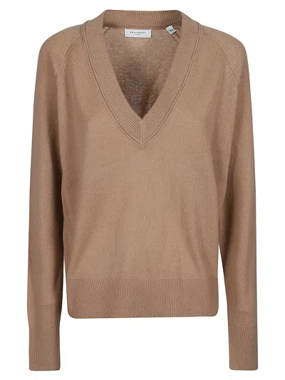 Equipment Madalene V Neck Sweater In Brown