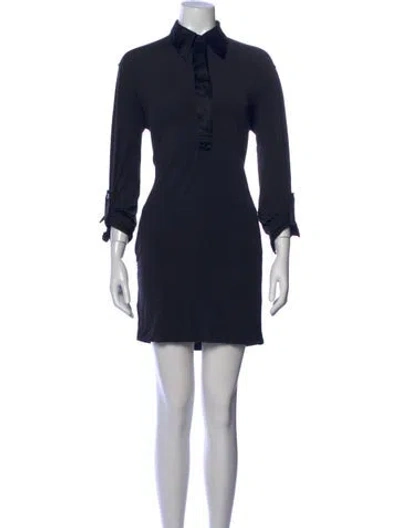 Pre-owned Equipment Mini Dress In Black