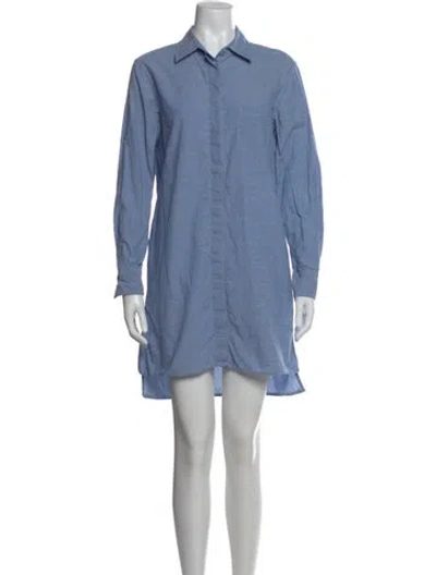 Pre-owned Equipment Mini Dress In Blue