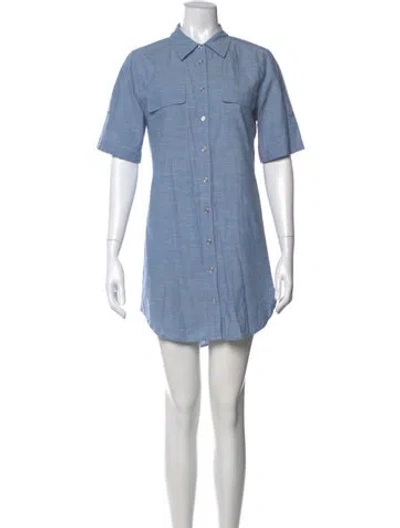 Pre-owned Equipment Mini Dress In Blue