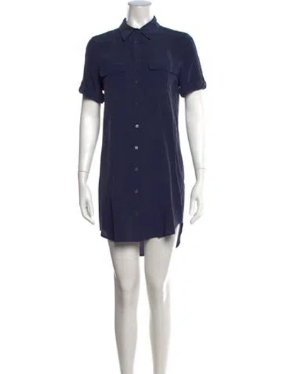 Pre-owned Equipment Mini Dress In Blue