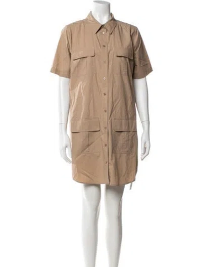 Pre-owned Equipment Mini Dress In Brown