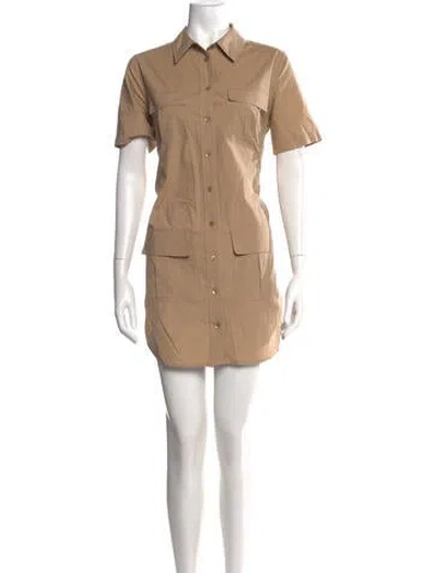 Pre-owned Equipment Mini Dress In Neutrals