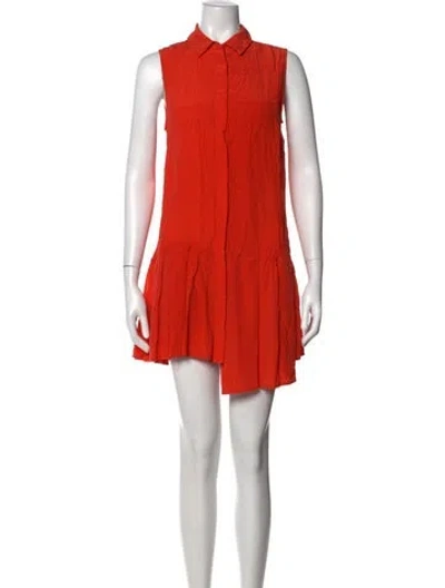 Pre-owned Equipment Mini Dress In Orange