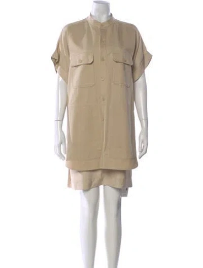 Pre-owned Equipment Mini Dress W/ Tags In Neutrals