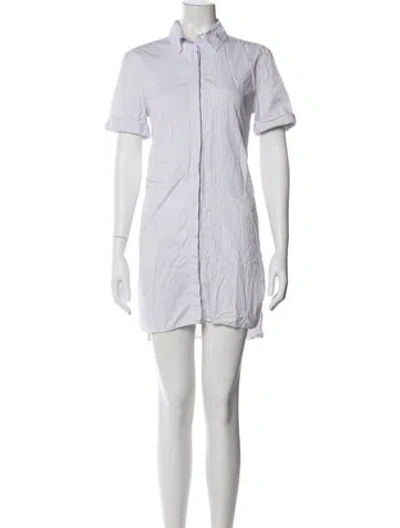 Pre-owned Equipment Mini Dress In White