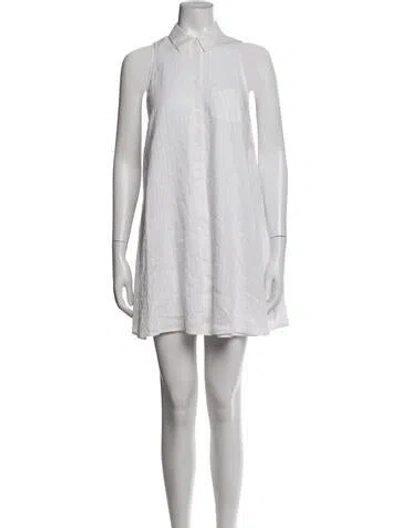 Pre-owned Equipment Mini Dress In White