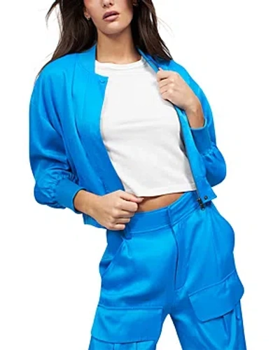 Equipment Nico Cropped Bomber Jacket In Blue