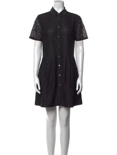 Pre-owned Equipment Nylon Mini Dress In Black