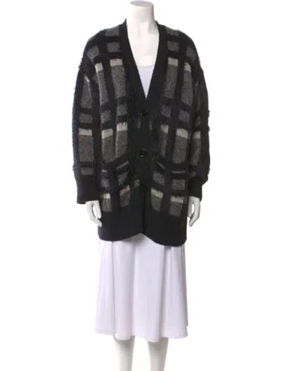 Pre-owned Equipment Nylon Striped Sweater In Black