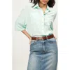 Equipment Oty Oversize Silk Button-up Shirt In Blue