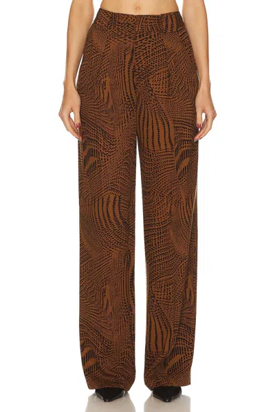 EQUIPMENT OWEN TROUSER IN EMPERADOR TRUE BLACK BROWN
