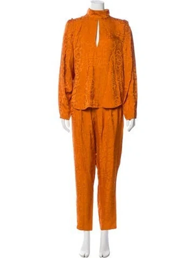 Pre-owned Equipment Pant Set In Orange