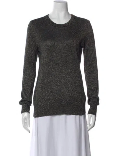 Pre-owned Equipment Patterned Crew Neck Sweater In Multi