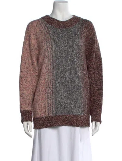 Pre-owned Equipment Patterned Crew Neck Sweater In Multi