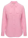 Equipment Pink Shirt With Patch Pockets With Flap In Wild Rose