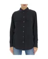 Equipment Patched Chest Pocket Plain Shirt In Black