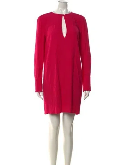 Pre-owned Equipment Plunge Neckline Mini Dress In Pink
