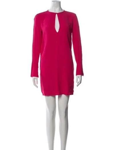 Pre-owned Equipment Plunge Neckline Mini Dress In Pink