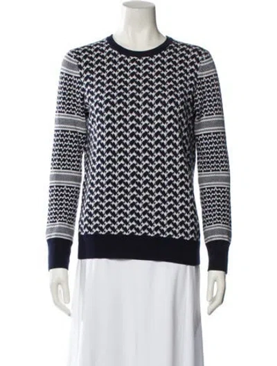 Pre-owned Equipment Printed Crew Neck Sweater In Multi