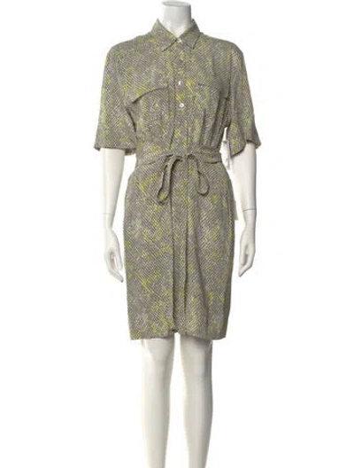 Pre-owned Equipment Printed Knee-length Dress In Neutral