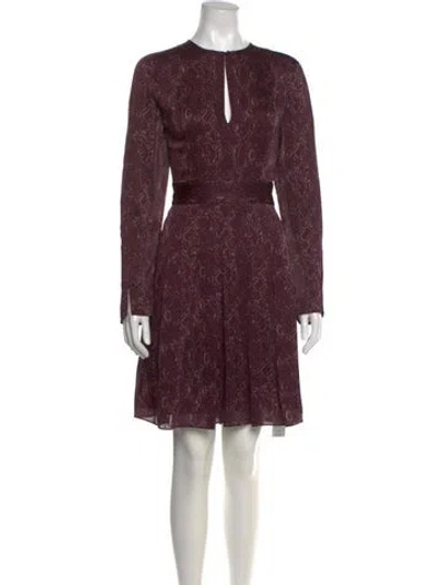 Pre-owned Equipment Printed Knee-length Dress In Purple