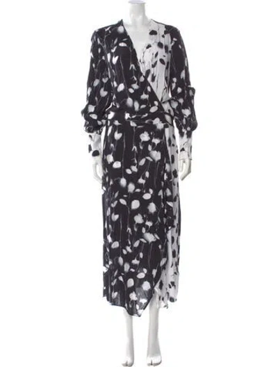 Pre-owned Equipment Printed Long Dress In Multi