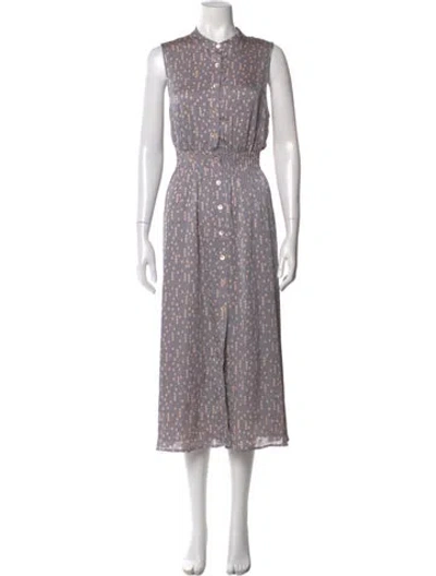 Pre-owned Equipment Printed Midi Length Dress In Multi
