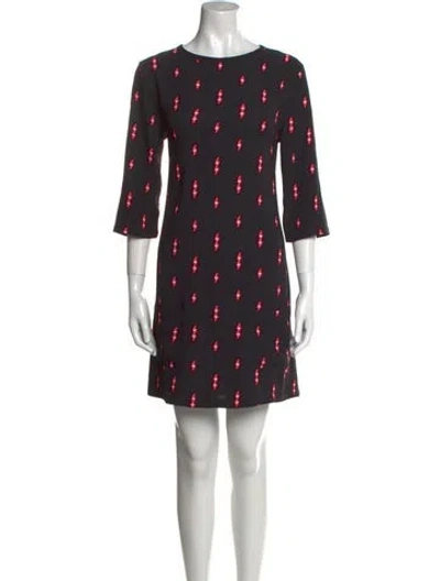 Pre-owned Equipment Printed Mini Dress In Black