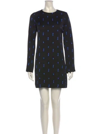 Pre-owned Equipment Printed Mini Dress In Black