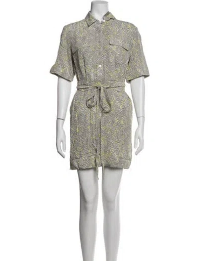 Pre-owned Equipment Printed Mini Dress In Multicolor