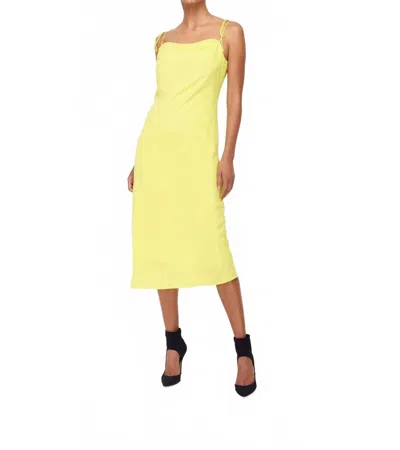 Equipment Rhy's Silk Midi Dress In Evening Primrose Yellow