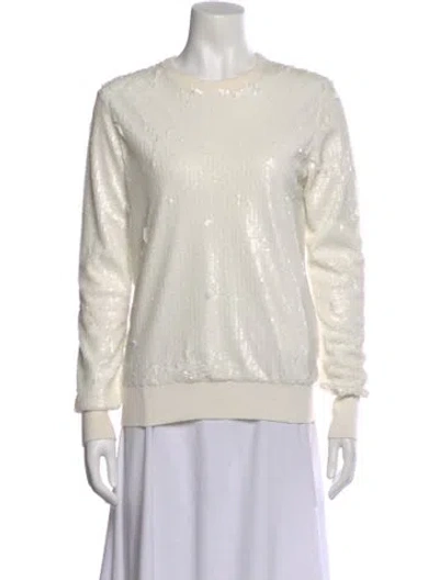 Pre-owned Equipment Scoop Neck Sweater W/ Tags In White