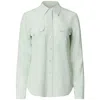Equipment Silk Long-sleeve Shirt In Green