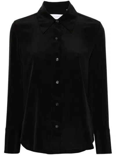 Equipment Leona Silk Shirt In True Black