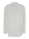 Equipment Signature White Shirt With Patch Pockets In Satin Woman