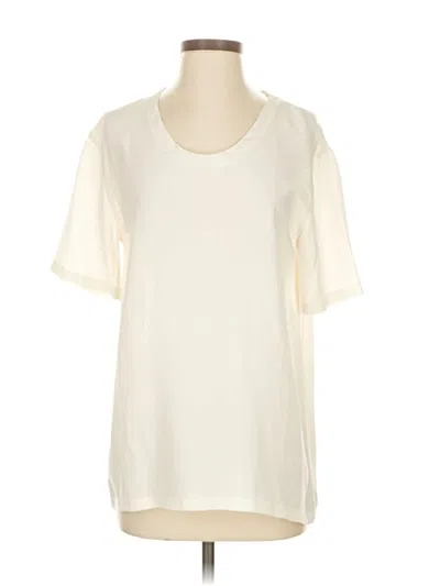 Pre-owned Equipment Short Sleeve Blouse In Ivory