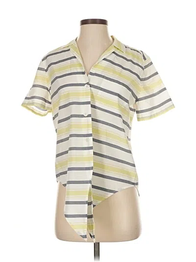 Pre-owned Equipment Short Sleeve Blouse In Yellow