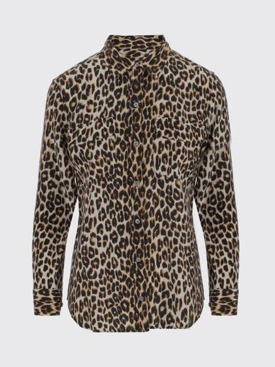 Equipment Shorts  Woman Color Red In Animal Print