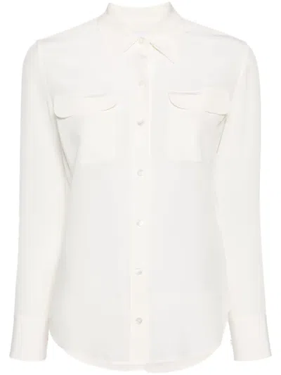 Equipment Signature Silk Shirt In Neutrals