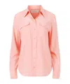 Equipment Signature Slim Fit Silk Button-up Shirt In Pink
