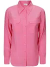 Equipment Flap-pocket Silk Shirt In Pink