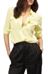 Equipment Signature Slim Fit Silk Button-up Shirt In Charlock