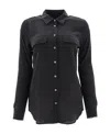 Equipment Patched Chest Pocket Plain Shirt In Black