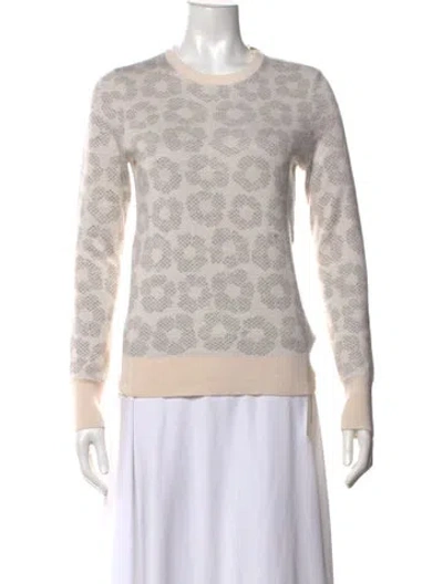 Pre-owned Equipment Silk Floral Print Sweater In Neutrals