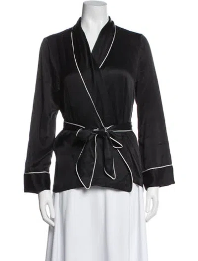 Pre-owned Equipment Silk Jacket In Black