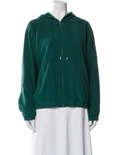 Pre-owned Equipment Silk Jacket In Green